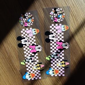 Disney Character Checkered Stickers Set Of 2